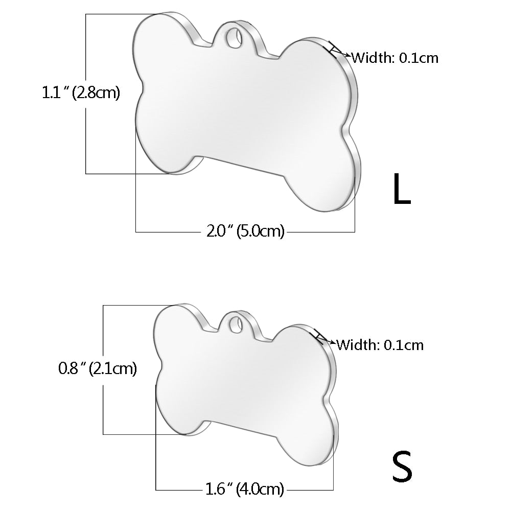 Dog ID Tag Personalized Dog Accessories Stainless