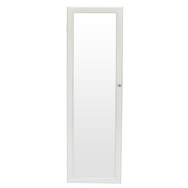 Wood Whole Body Mirror Jewelry Storage Dressing Mirror Cabinet