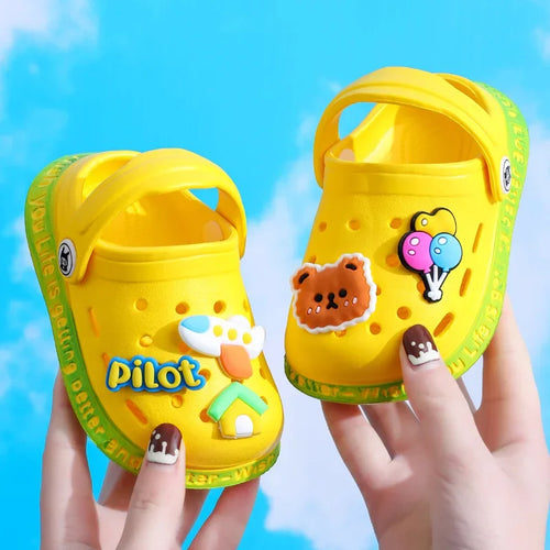 Summer Kids Sandals Hole Children's Shoes Slippers Soft Anti-Skid